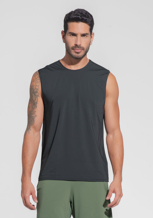 Regata Fitness Masculina Dry Fit Dlk Preto