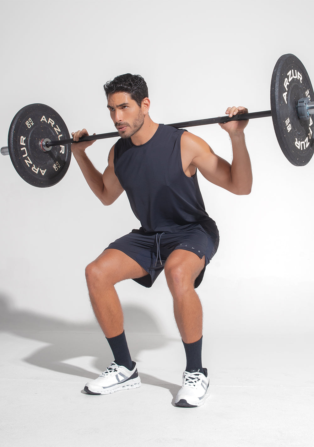 Short Fitness Masculino Dry Fit Com Bolsos E Recorte Lateral Dlk Preto