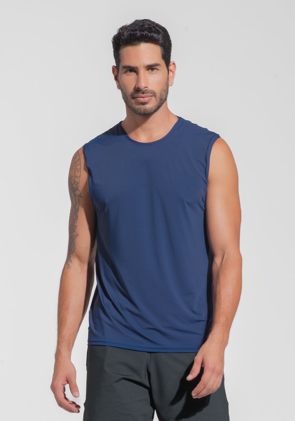 Regata Fitness Masculina Dry Fit Dlk Azul Marinho