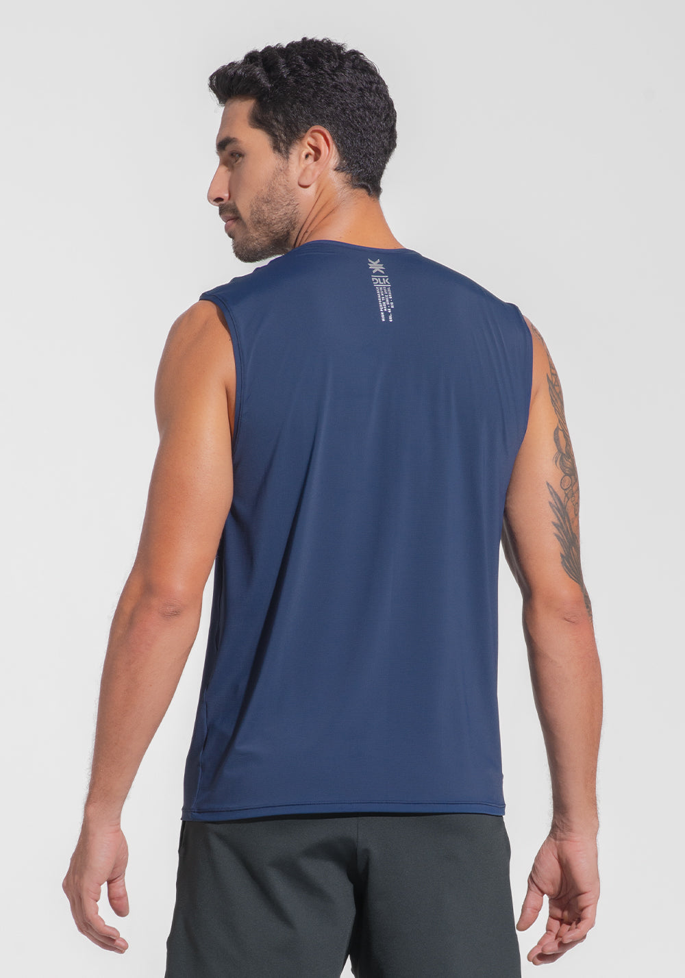 Regata Fitness Masculina Dry Fit Dlk Azul Marinho