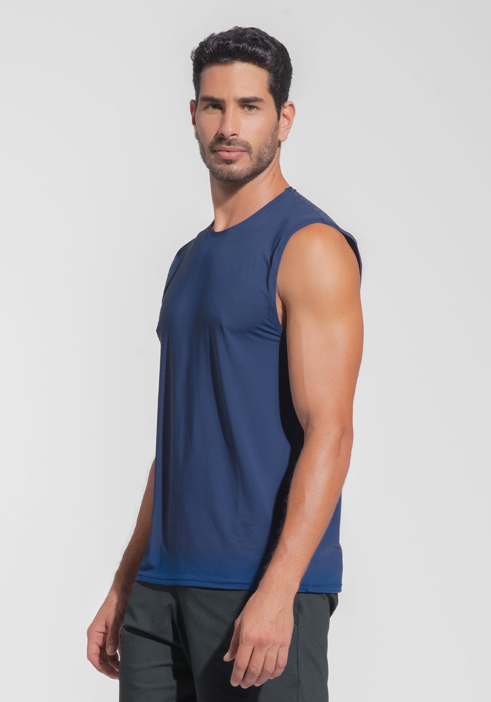 Regata Fitness Masculina Dry Fit Dlk Azul Marinho