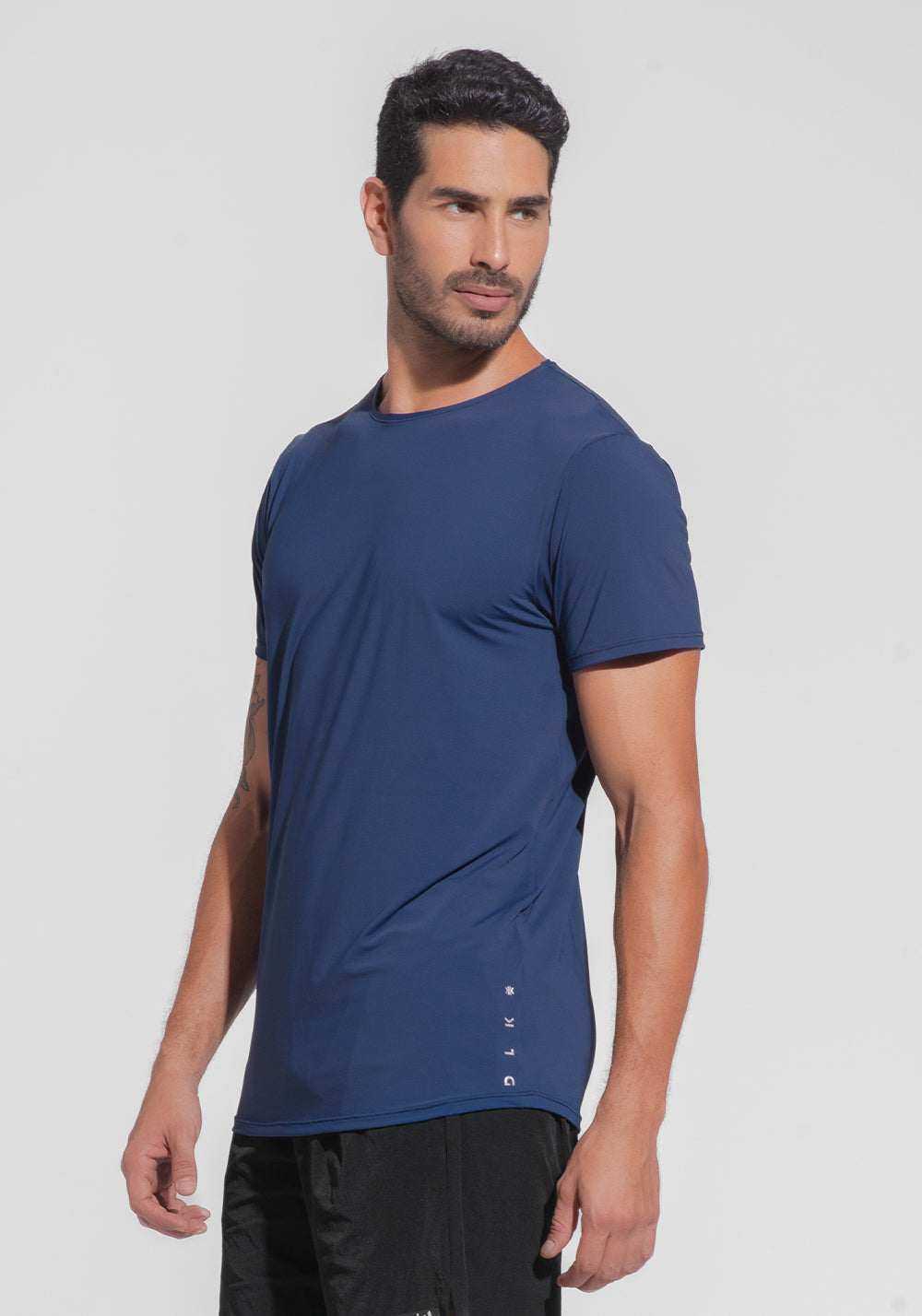 Camiseta Fitness Masculina Dry Fit Dlk Azul Marinho