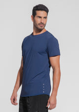 Camiseta Fitness Masculina Dry Fit Dlk Azul Marinho