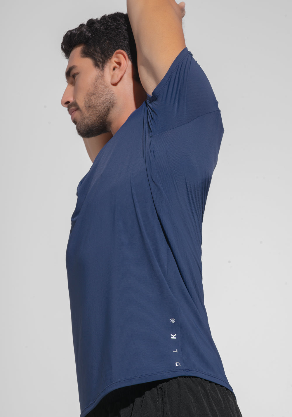 Camiseta Fitness Masculina Dry Fit Dlk Azul Marinho