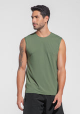 Regata Fitness Masculina Dry Fit Dlk Verde Militar