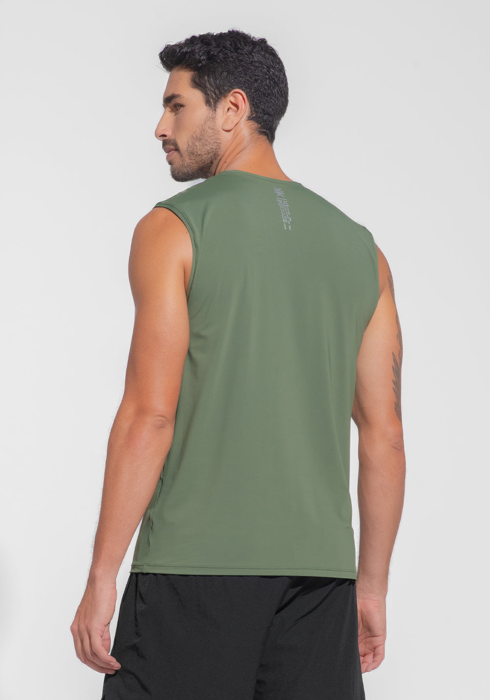 Regata Fitness Masculina Dry Fit Dlk Verde Militar