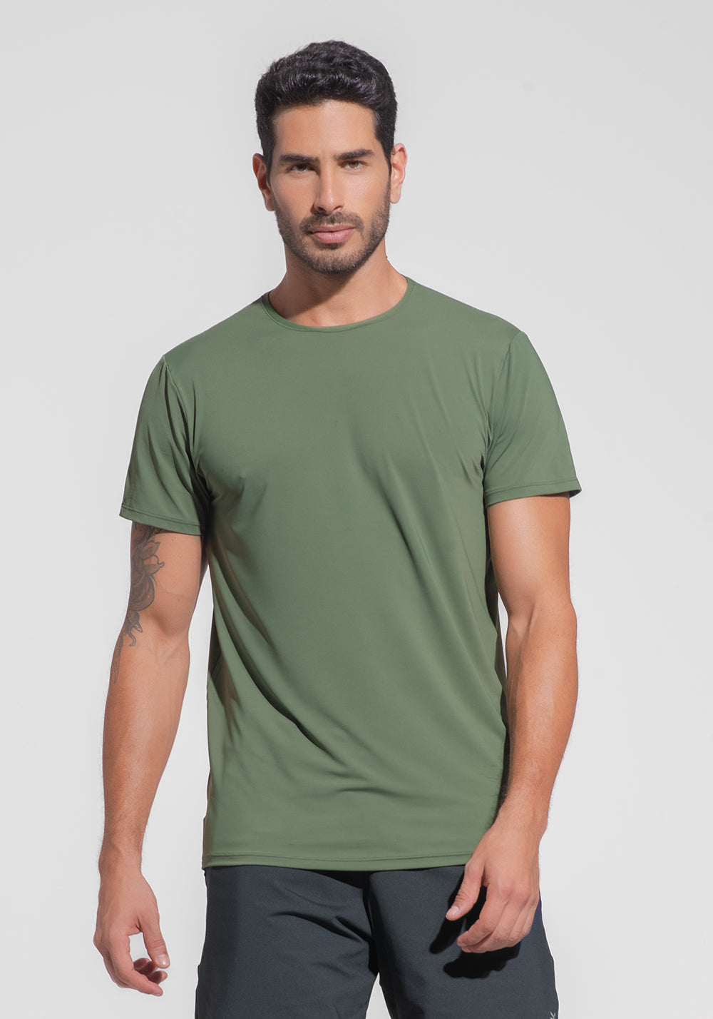 Camiseta Fitness Masculina Dry Fit Dlk Verde Militar