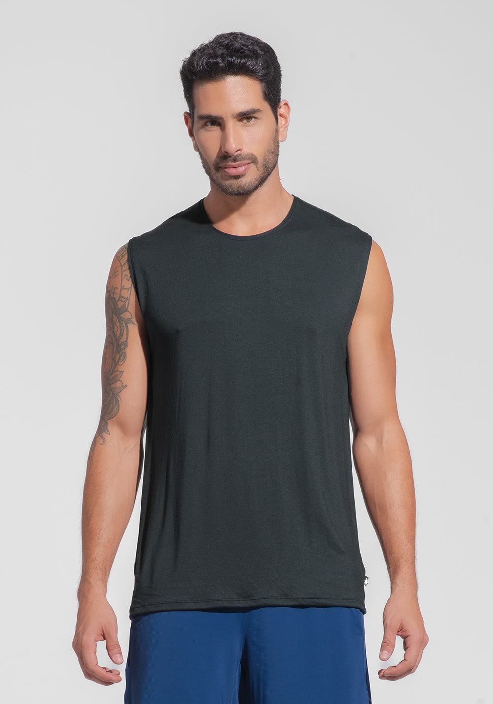 Regata Fitness Masculina Modal Dlk Preto