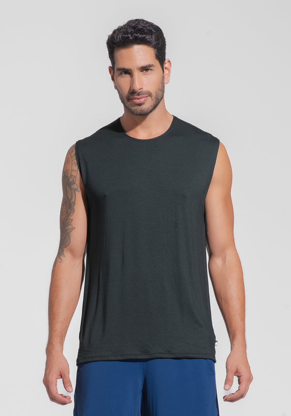 Regata Fitness Masculina Modal Dlk Preto