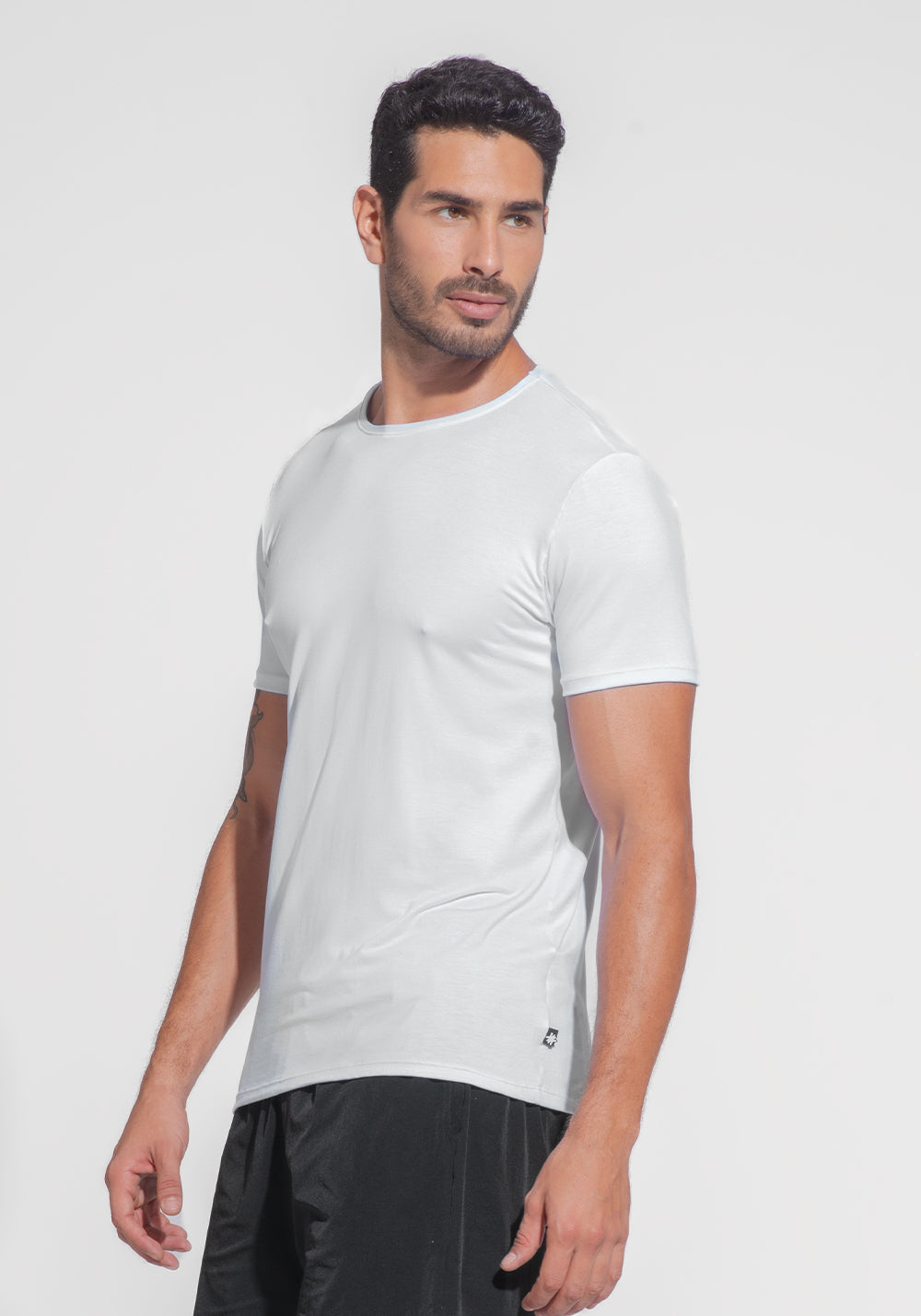 Camiseta Fitness Masculina Modal Dlk Branco