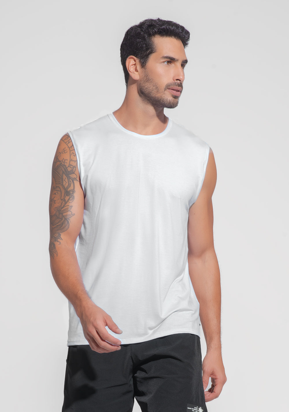 Regata Fitness Masculina Modal Dlk Branco