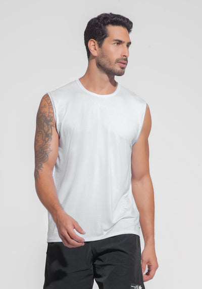 Regata Fitness Masculina Modal Dlk Branco