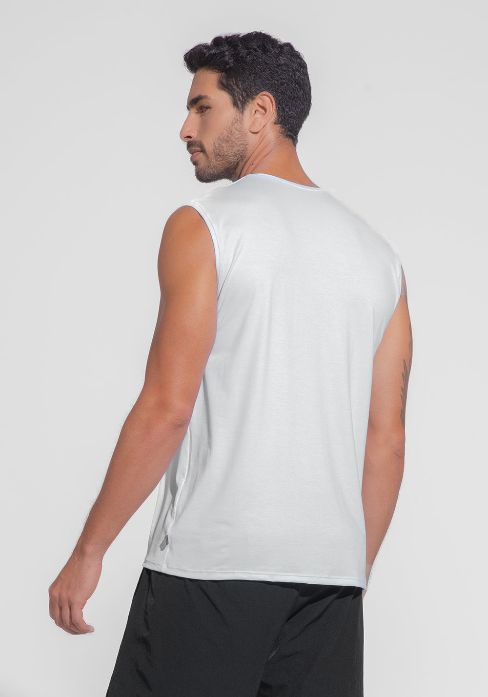 Regata Fitness Masculina Modal Dlk Branco