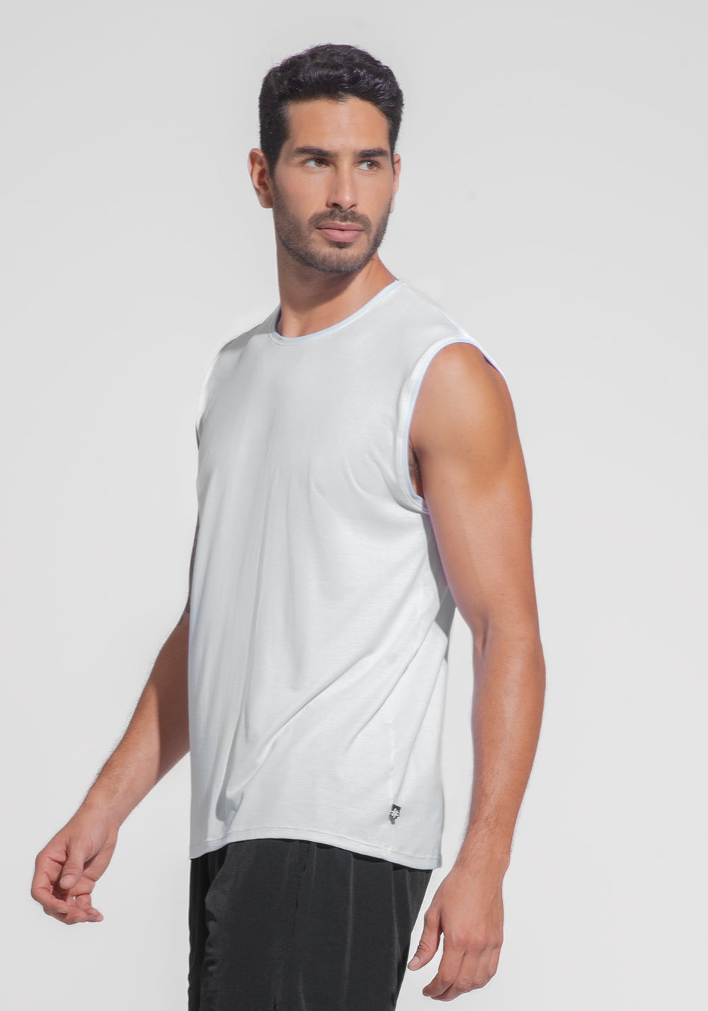 Regata Fitness Masculina Modal Dlk Branco
