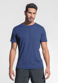 Camiseta Fitness Masculina Mescla Dlk Azul Marinho