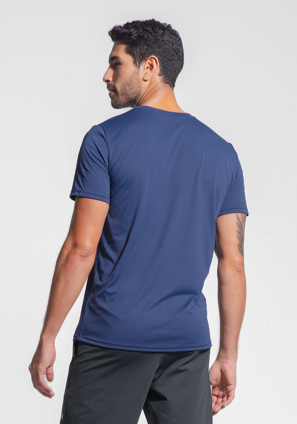 Camiseta Fitness Masculina Mescla Dlk Azul Marinho