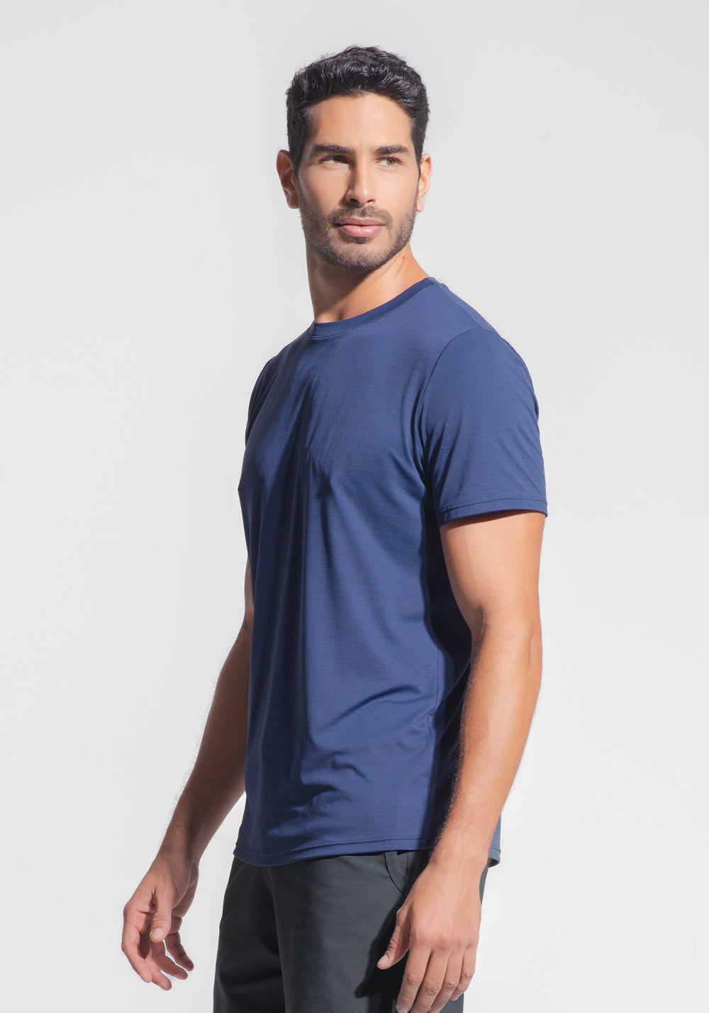 Camiseta Fitness Masculina Mescla Dlk Azul Marinho