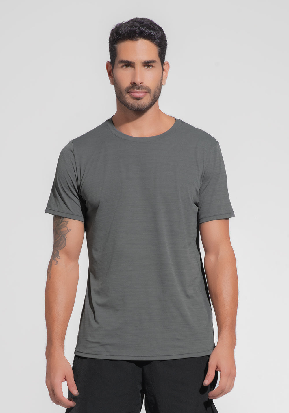 Camiseta Fitness Masculina Mescla Dlk Grafite