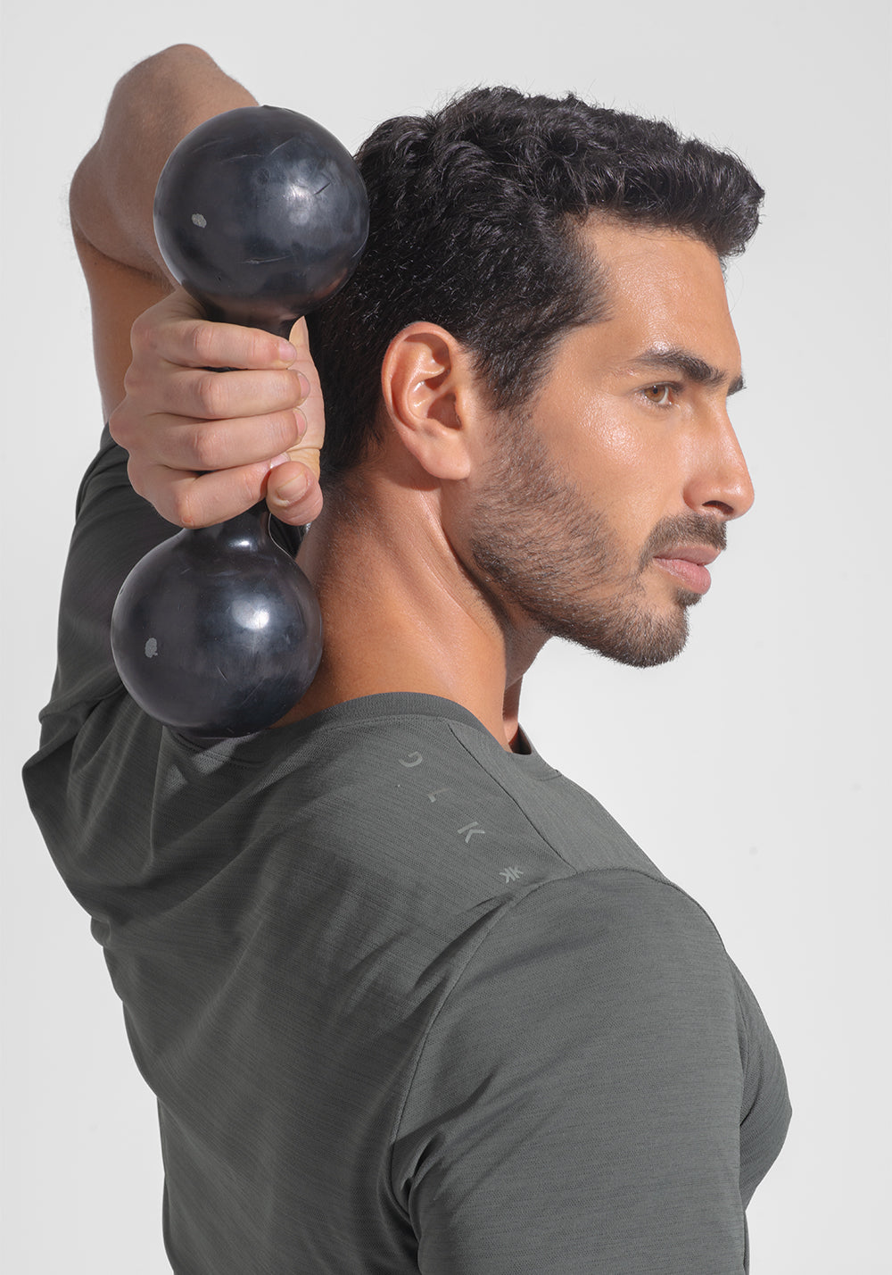 Camiseta Fitness Masculina Mescla Dlk Grafite