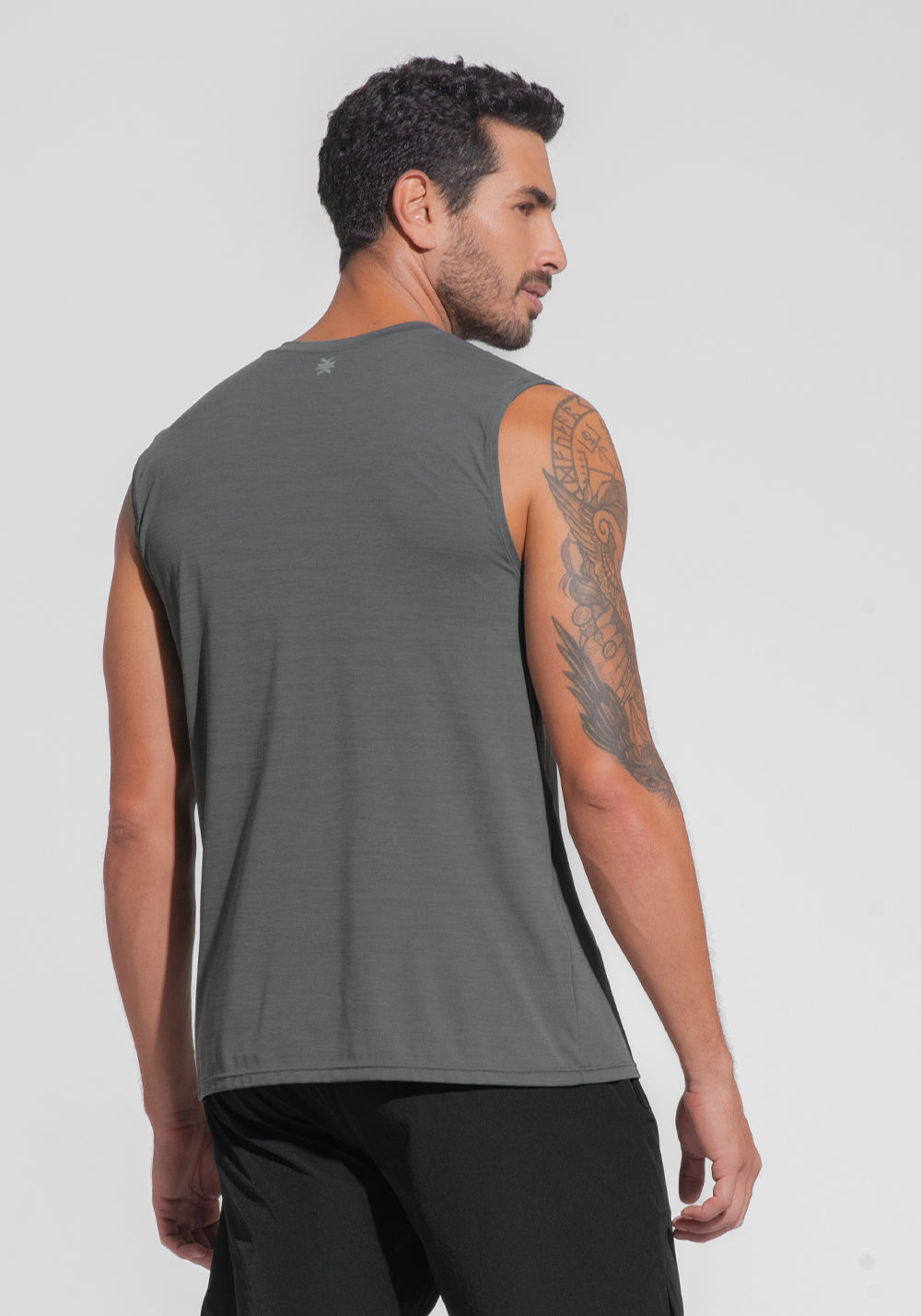 Regata Fitness Masculina Mescla Dlk Grafite