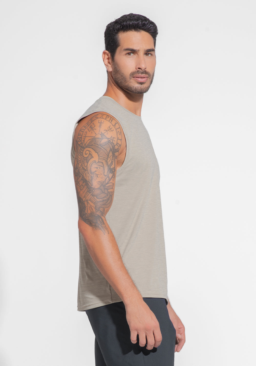 Regata Fitness Masculina Mescla Dlk Areia