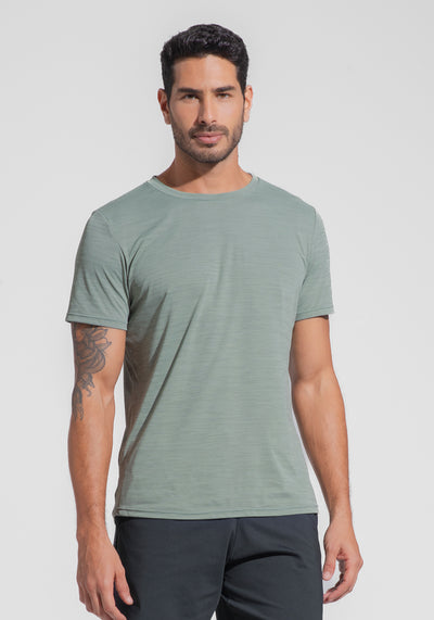 Camiseta Fitness Masculina Mescla Dlk Verde