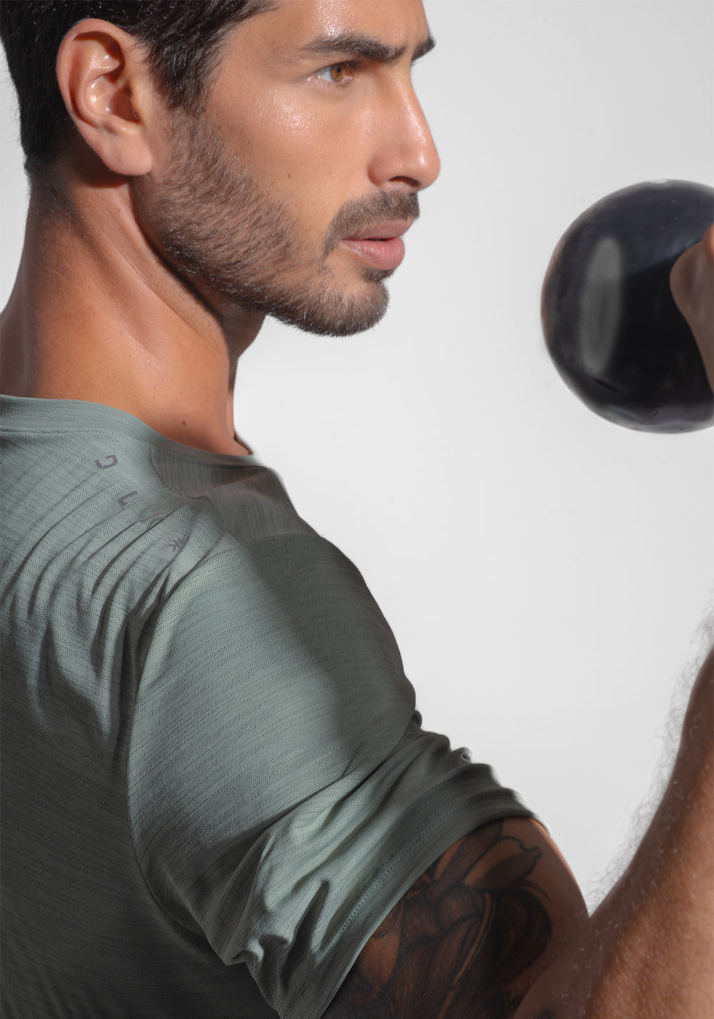 Camiseta Fitness Masculina Mescla Dlk Verde