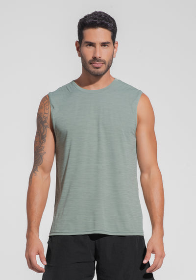 Regata Fitness Masculina Mescla Dlk Verde