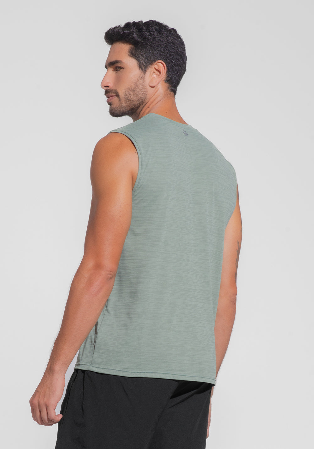 Regata Fitness Masculina Mescla Dlk Verde
