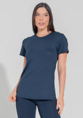 Blusa Fitness Feminina Alongada Motion Lines Dlk Azul Marinho