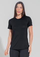 Blusa Fitness Feminina Alongada Motion Lines Dlk Preto