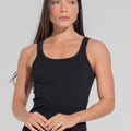 Camiseta Feminina Canelada Motion Lines Dlk Preto
