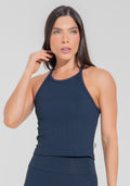 Camiseta Feminina Nadador Canelada Motion Lines Dlk Azul Marinho