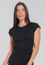 Blusa Feminina Canelada Motion Lines Dlk Preto