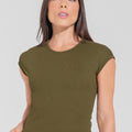 Blusa Feminina Canelada Motion Lines Dlk Verde Oliva