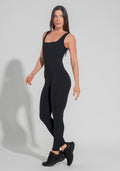 Macacão Fitness Feminino Com Detalhe Canelado Motion Lines Dlk Preto