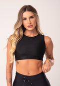 Top Cropped Preto Básico Dlk