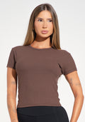Blusa Baby Look Feminina Canelada Soul Dlk Marrom