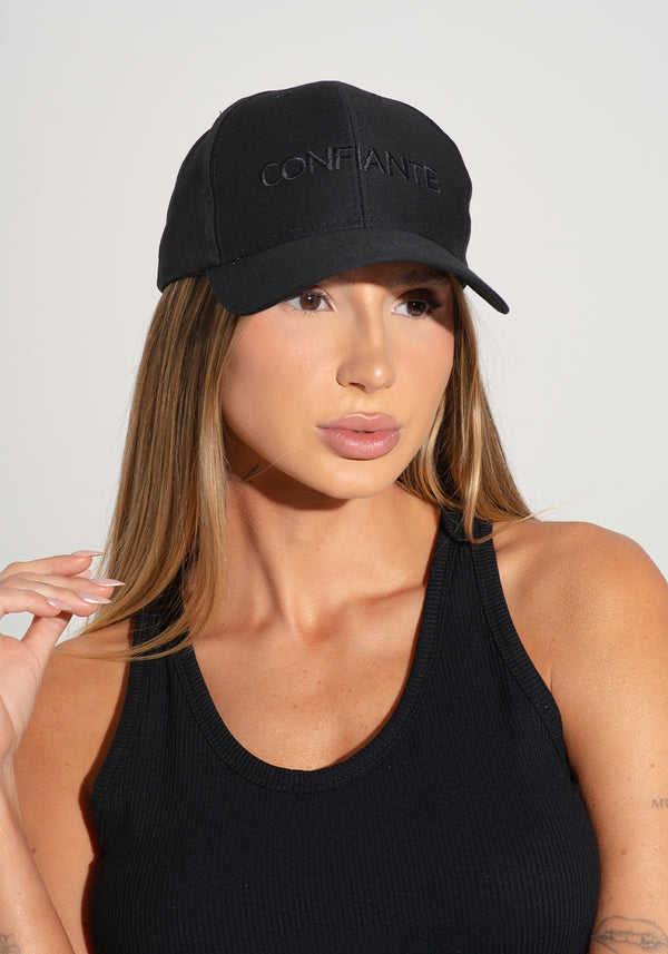 Boné Bordado Confiante Preto Dlk