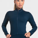 Casaco Fitness Feminino Com Elástico Activity Dlk Azul Marinho