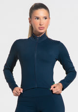 Casaco Fitness Feminino Com Elástico Activity Dlk Azul Marinho