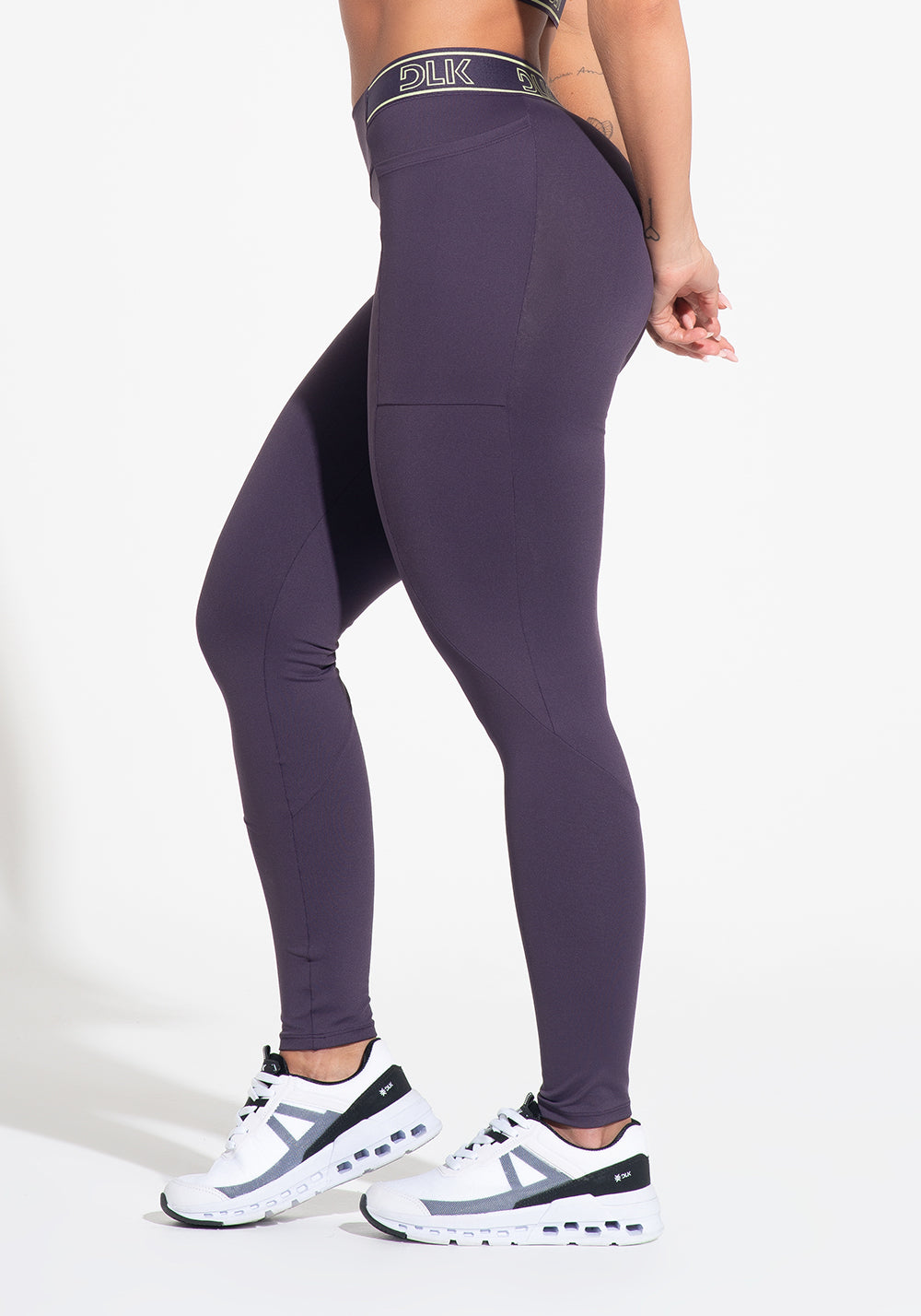 Legging Fitness Feminina Com Bolsos E Elástico No Cós Activity Dlk Roxo