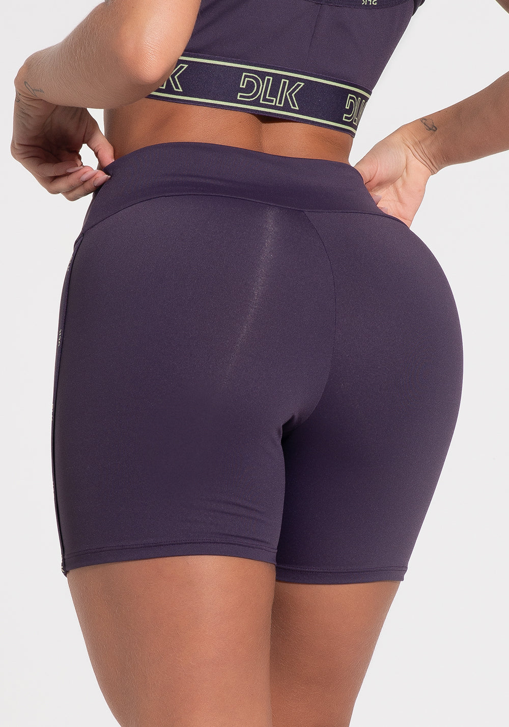 Bermuda Fitness Feminina Com Elástico Estreito Lateral Activity Dlk Roxo