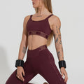 Legging Fitness Feminina Com Elásticos No Cós E Na Lateral Activity Dlk Vinho