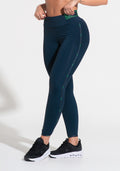 Legging Fitness Feminina Com Elásticos No Cós E Na Lateral Activity Dlk Azul Marinho