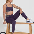 Legging Fitness Feminina com Elástico No Cós e Na Lateral Activity Dlk Roxo