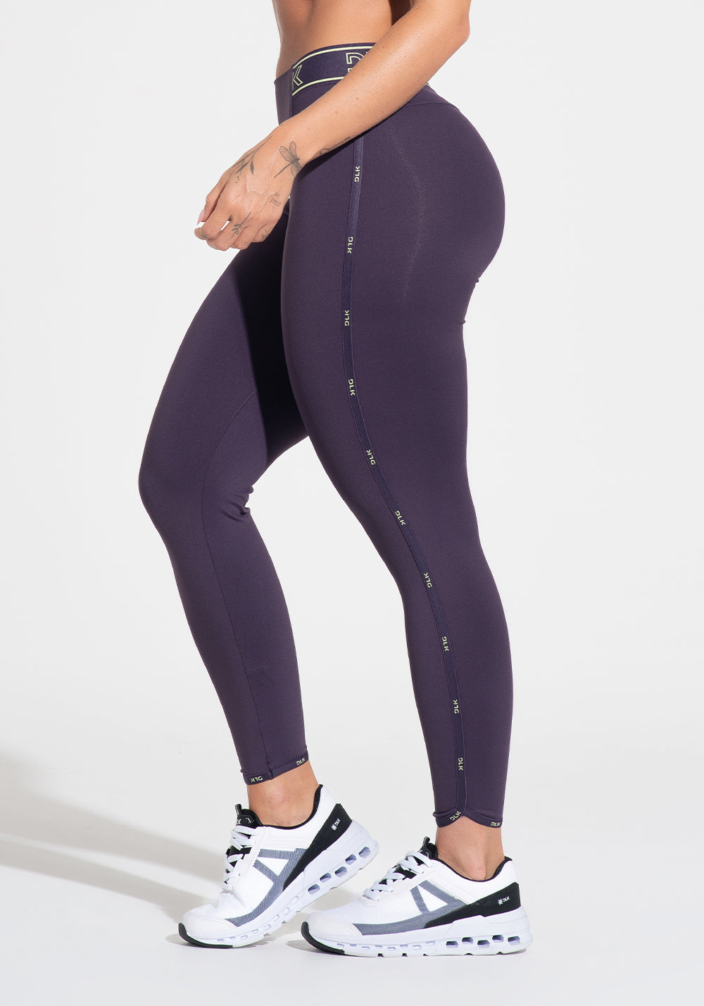 Legging Fitness Feminina Com Elástico No Cós E Na Lateral Activity Dlk Roxo