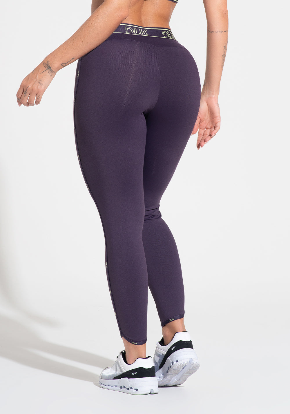 Legging Fitness Feminina Com Elástico No Cós E Na Lateral Activity Dlk Roxo