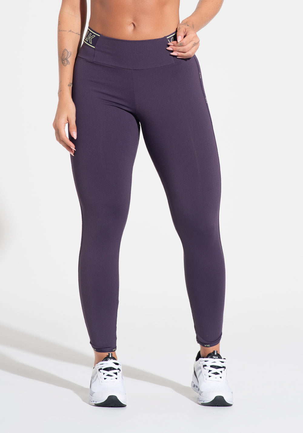 Legging Fitness Feminina Com Elástico No Cós E Na Lateral Activity Dlk Roxo