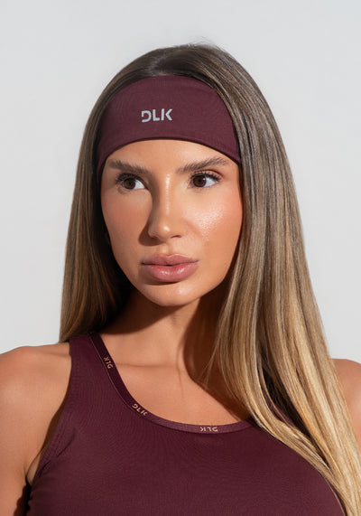 Faixa De Cabelo Esportiva Activity Dlk Vinho